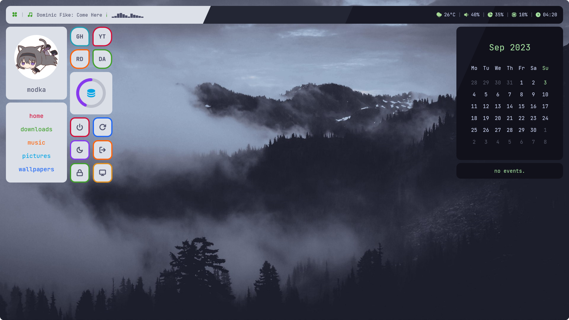 Catppuccin for Rainmeter